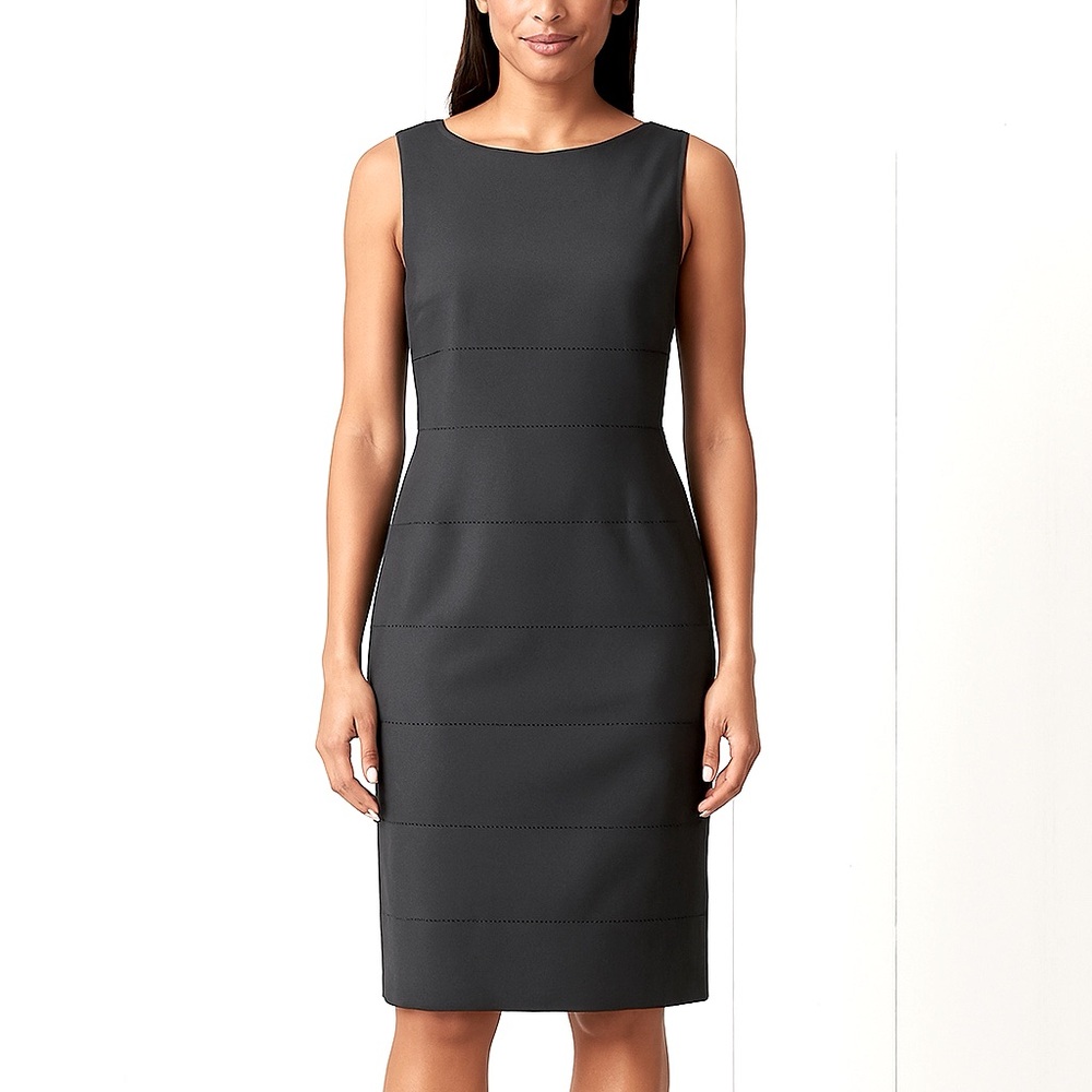 Calvin Klein Gray Sleeveless Panels Sheath Dress Size 10
